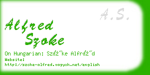 alfred szoke business card