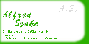 alfred szoke business card